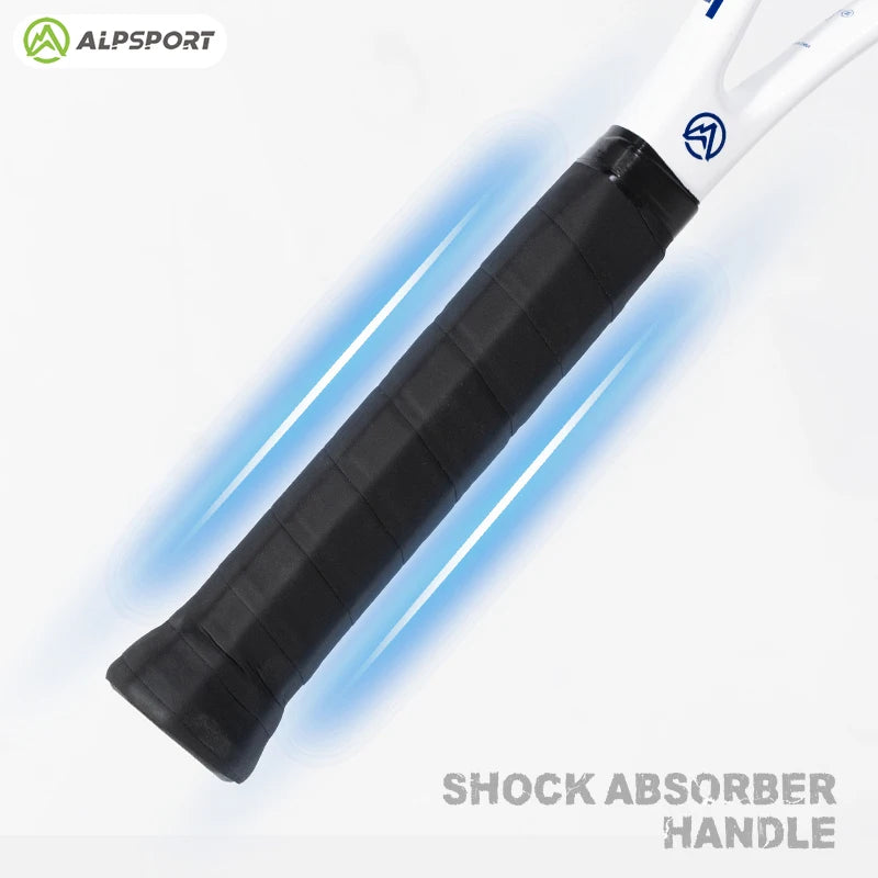 ALPSPORT T800 18K Professioneller Tennis-Schläger aus Carbonfaser – Leicht (280g) mit Tasche & Rutschfestem Gurt, Schneller Versand für Turniere