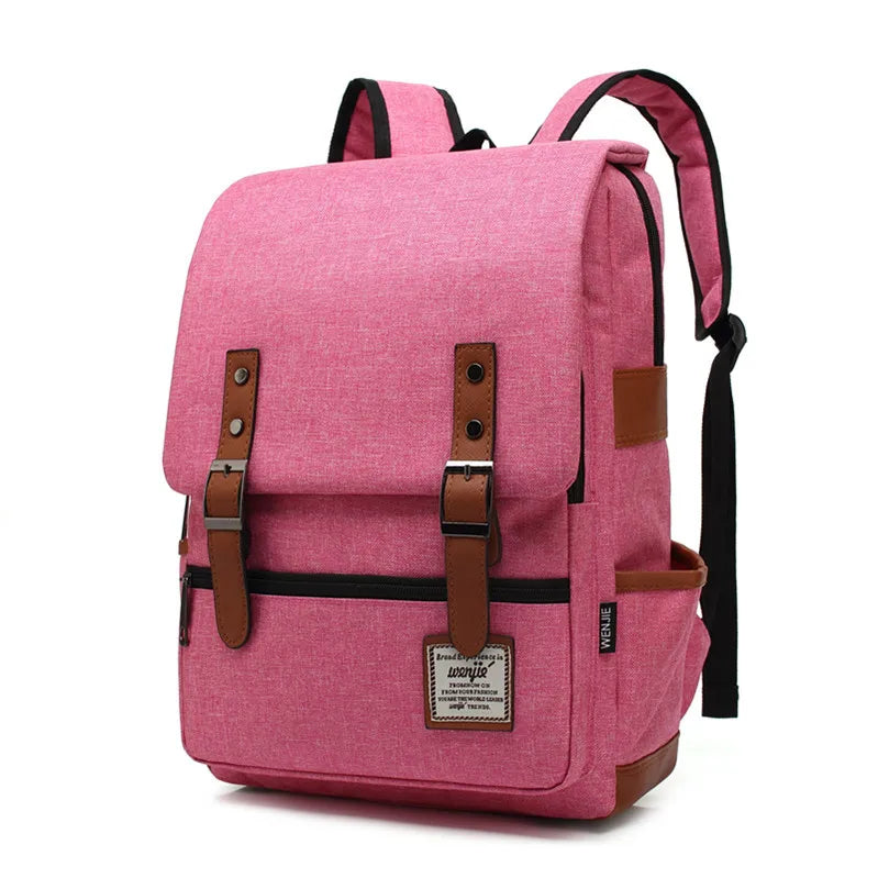 Teens Vintage Canvas Laptop Backpack