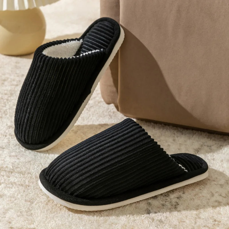 Winter warme Plüsch Herren Hausschuhe rutschfeste weiche Schuhe Komfort flache Ferse Indoor Schlafzimmer Paar Hausschuhe für Zuhause Schuhe im Herbst