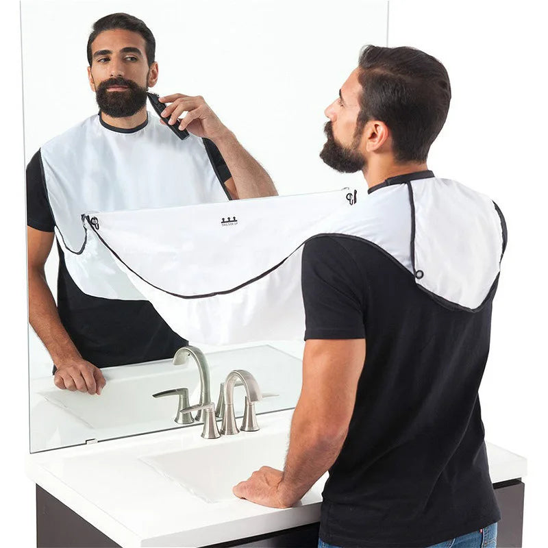 Männliche Rasierschürze, Bartfänger, Umhang, Pflege, Lätzchen, Gesicht, rasiertes Haar, Lätzchen für Erwachsene, Rasierer, Reinigung, Friseur, für Männer, saubere Schürze, Geschenk