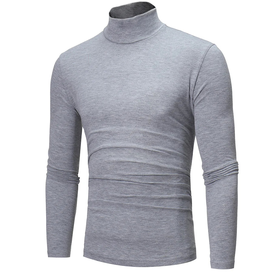 Thermo-Unterwäsche Tops Herren Winterkleidung Thermoshirt Herbst Herren Winterstrumpfhose Stehkragen Dünn Slim Fit Langarm T-Shirt