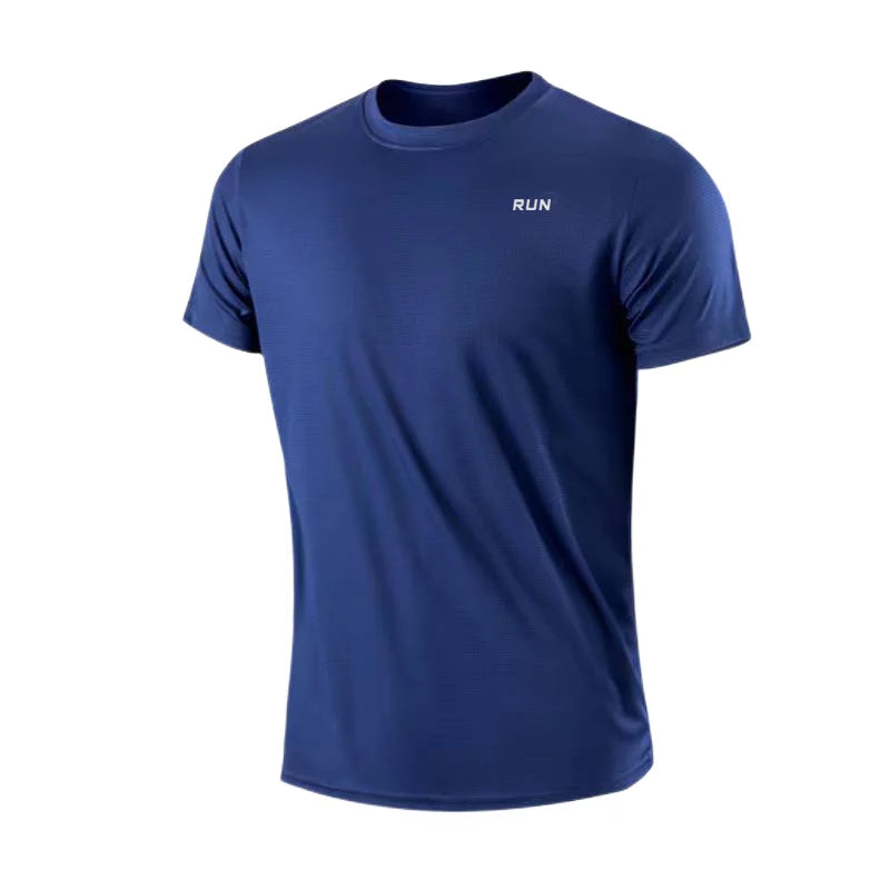 Men's Quick Dry Short Sleeve Gym Running Moisture Wicking Crew Neck T-Shirt Workout Exercise Gym Sports Shirt Tops Lightweight