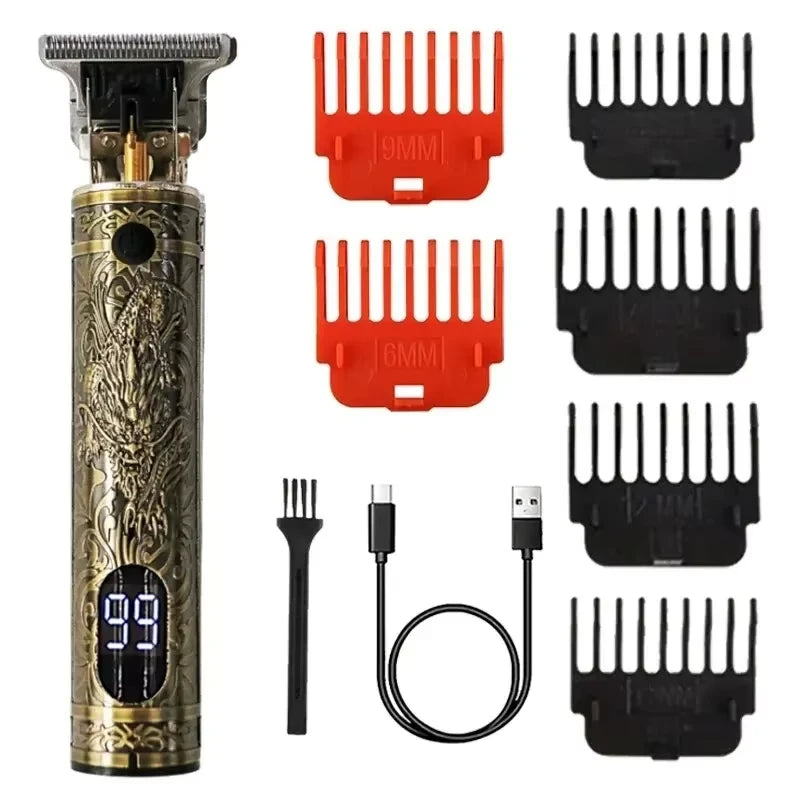 Carving T9 Vintage Professionelle Elektrische Haar Schneiden Maschine USB Aufladbare Tragbare Rasierer Trimmer Für Bart Pflege Beste Geschenk