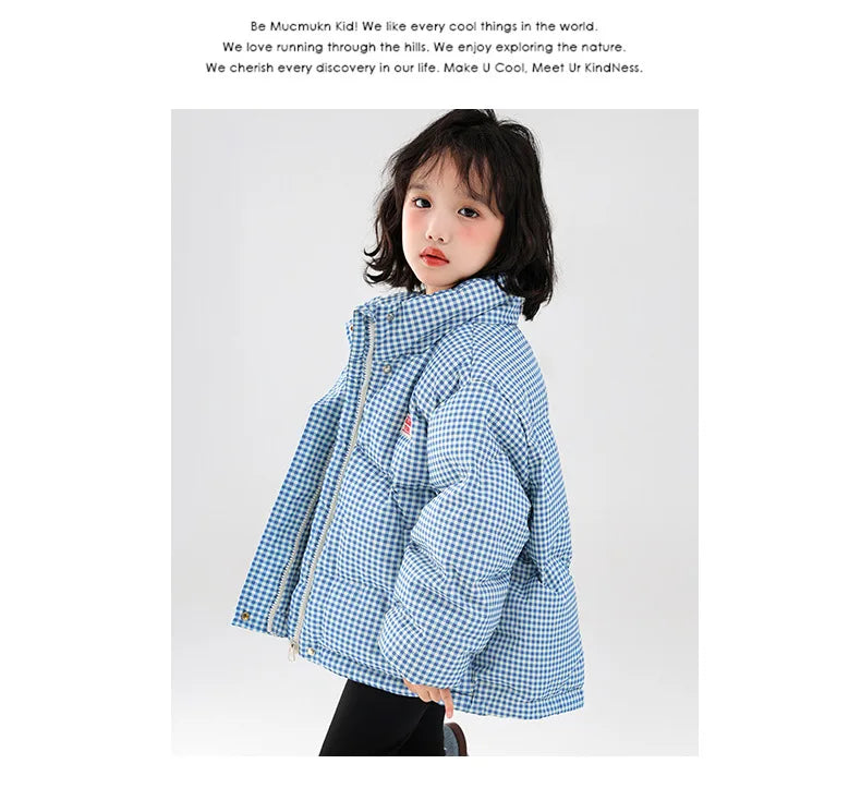Kinder Verdicken Mantel Mädchen Warme Parka Winter Baumwolle Gefütterte Jacken Herbst Kinder Lange-sleeve Oberbekleidung Teen Zipper Tops 5-14Y