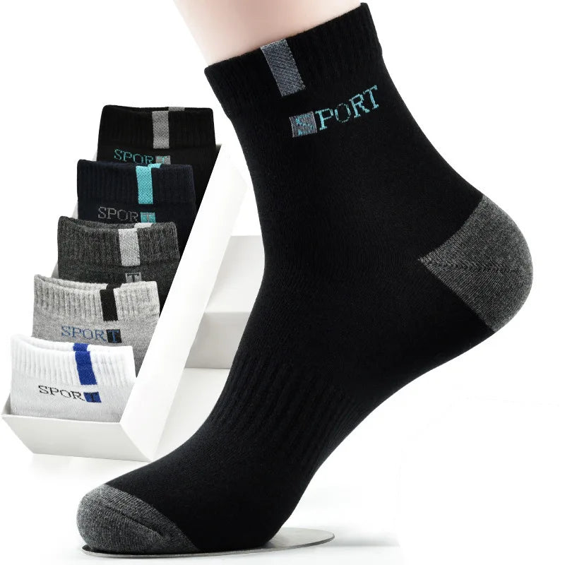 5 Paar Größe 37–43 Herren Bambusfaser Herbst Winter Herren Socken Atmungsaktive Baumwolle Sportsocke Atmungsaktive Deodorant Business Socken