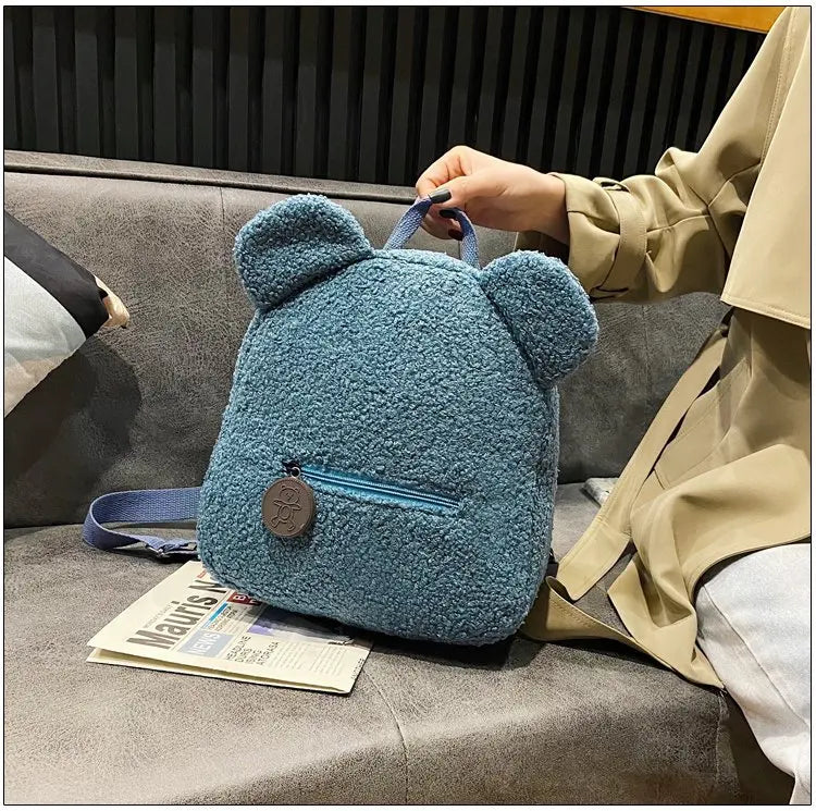 Kids Cute Bear Plush Backpack