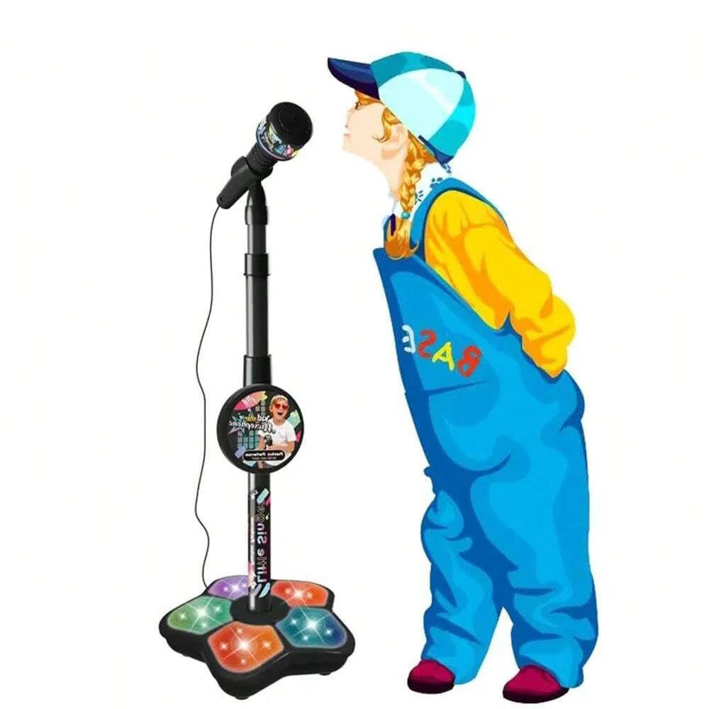 Kinder-Mikrofonständer-Spielzeug, tragbare elektronische Karaoke-Karaoke-Mikrofonständer für Kinder, langlebiger Party-Karaoke-Mikrofonständer, Karaoke-Maschine für Kinder