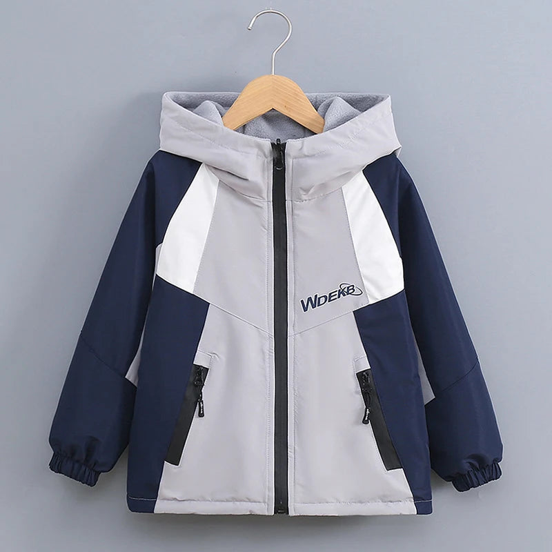 2025 neue Herbst Winter Jungen Fleece Jacke Doppelseitige Tragen Kind Winddicht Oberbekleidung Mantel für 4-14 Jahre Teenager Outdoor Kleidung
