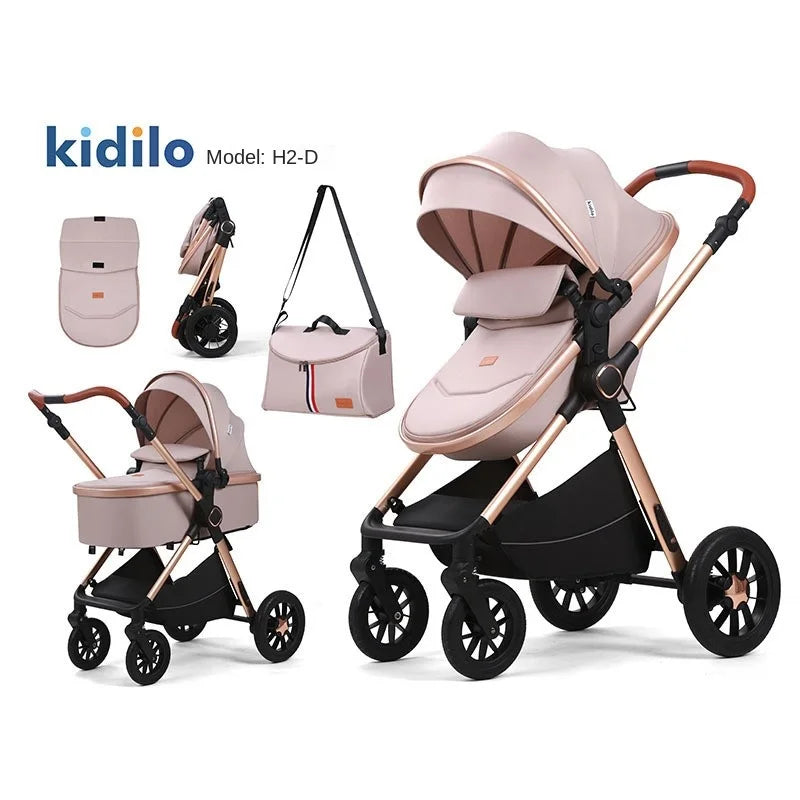 Lazychild Kinderwagen, multifunktionaler Schlafkorb, Kinderwagen zum Sitzen oder Liegen, neuer Kinderwagen mit hoher Landschaft