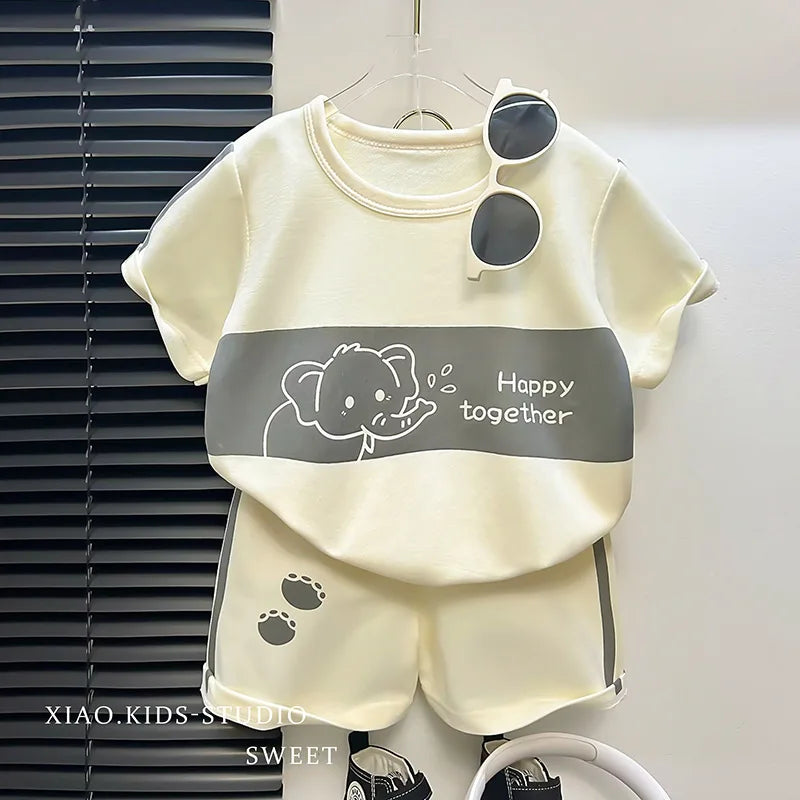 Kinder Sets mutter Kinder Kleidung Jungen Mädchen T-shirt Shorts 2PCS kurzarm Baby Kinder Kleidung Kleinkind Anzug Anzug gestreift