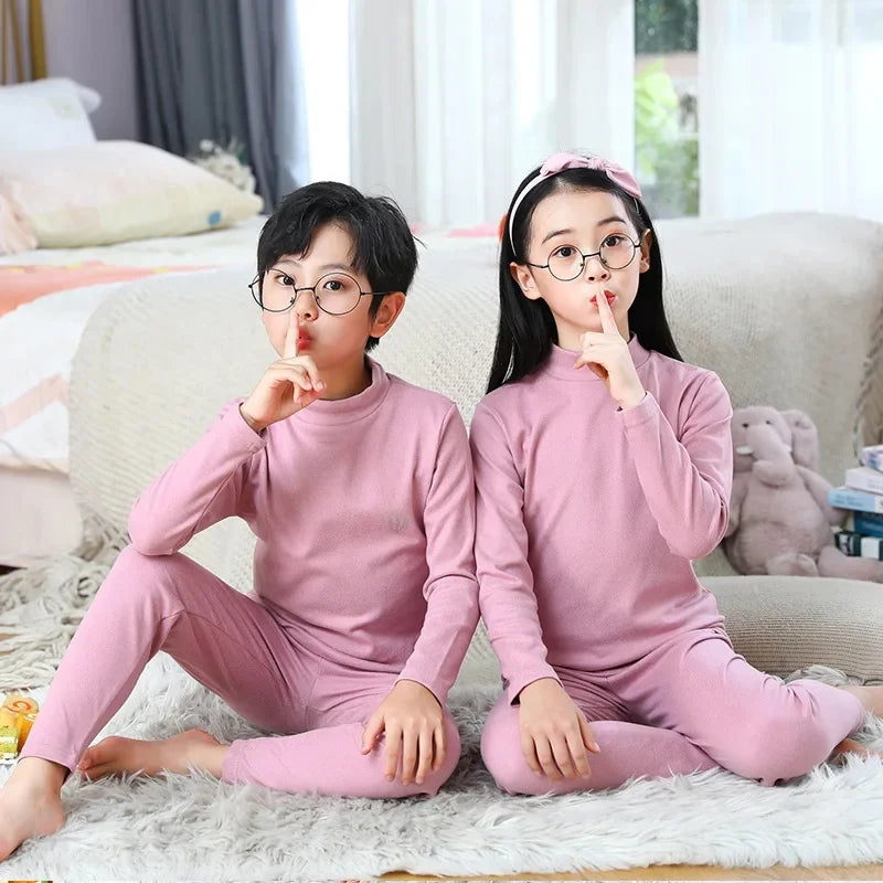 3-14 Jahre Kinder Kleidung Sets Herbst Winter Thermo-unterwäsche Anzug Mädchen Jungen Pyjama Sets Teenager Kleidung Keine Spur warme Nachtwäsche