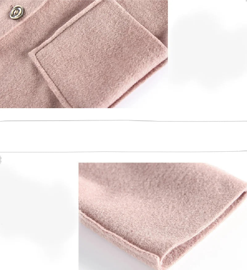Winter Kinder Tweed Mäntel Herbst Mädchen Warme England Stil Mid-Länge Jacken Teen Mode Oberbekleidung Kind 5-12 Jahre alt