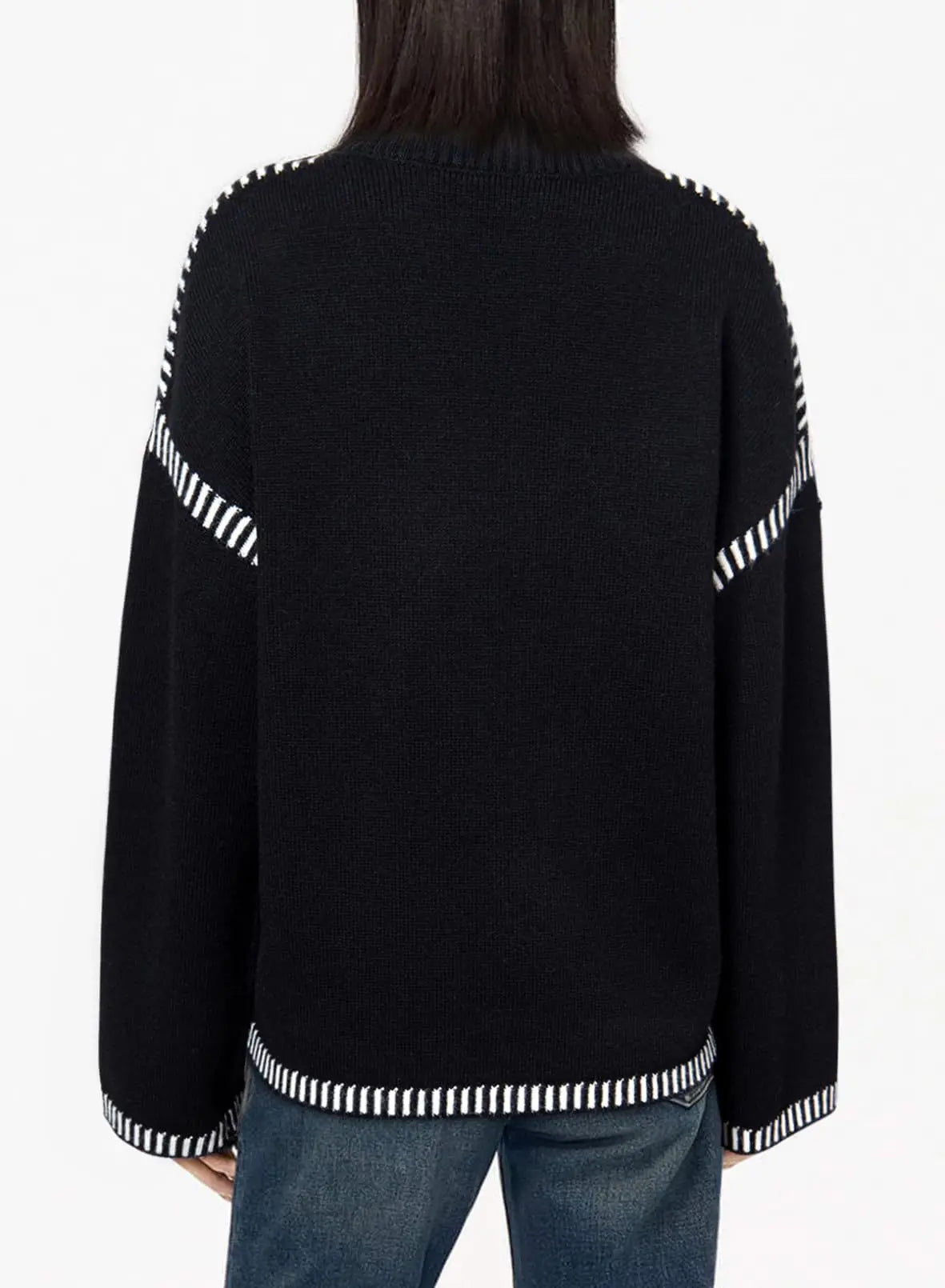 Strickwaren Damen Kleidung Sueter Roupas Femininas Damen Winter Strickpullover Rundhalsausschnitt Lose Lange Ärmel Herbst Mode 2025