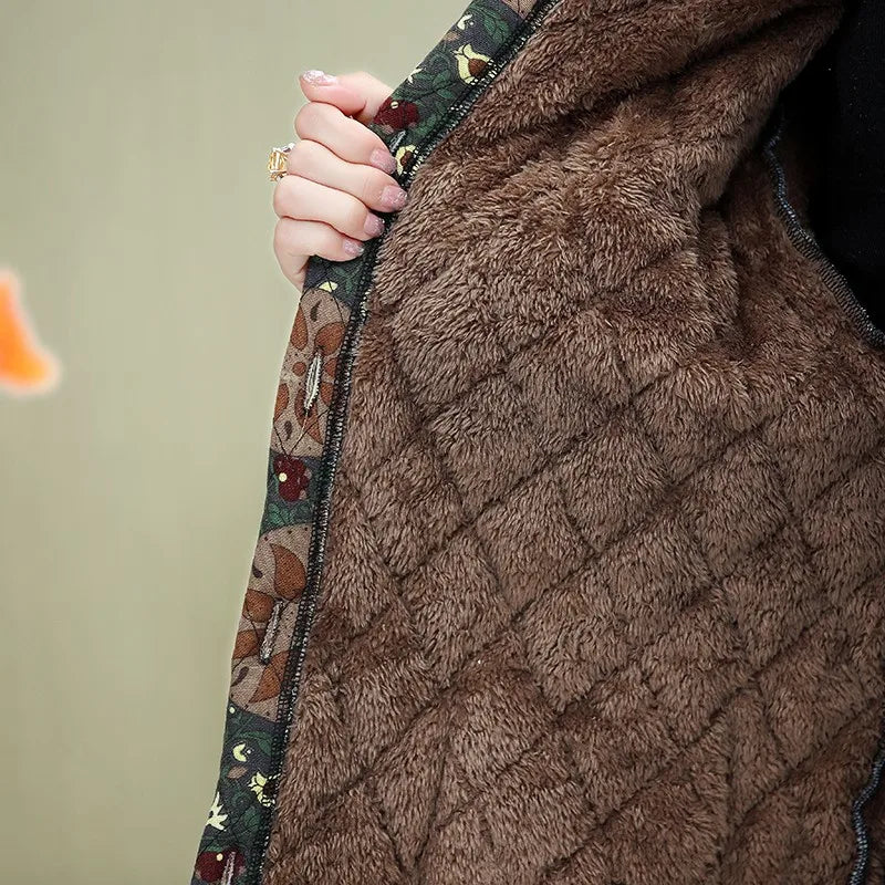 Mutter Winter Baumwolle Kleidung Plüsch Dicke Warme Gepolsterte Mantel Mittleren Alters Mutter Casual Parkas Ältere Oma Jacke