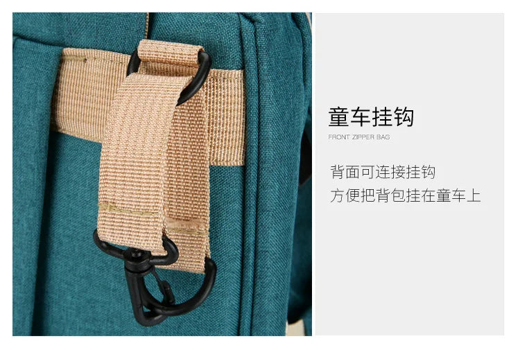 Mama Wickeltaschen Babybett Mutter Große Kapazität Windel Milchflasche Rucksäcke mit Wickelunterlage Praktische Baby-Stilltaschen Geschenk