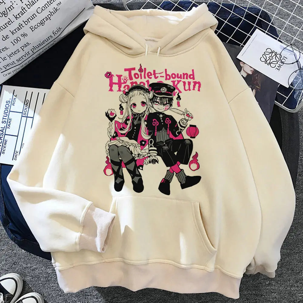 Toilettengebundener Hanako-Kun-Hoodie im modernen Stil, jugendliche Kleidung für Teenager, Athleisure-Manga-Hoodie, trendige Winter-Freizeitkleidung