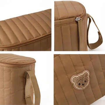 Mom Bags Korea Cute Bear Portable Multifunctional Stroller Diaper Bag Soft Maternity Storage Bags Baby Diaper Bag