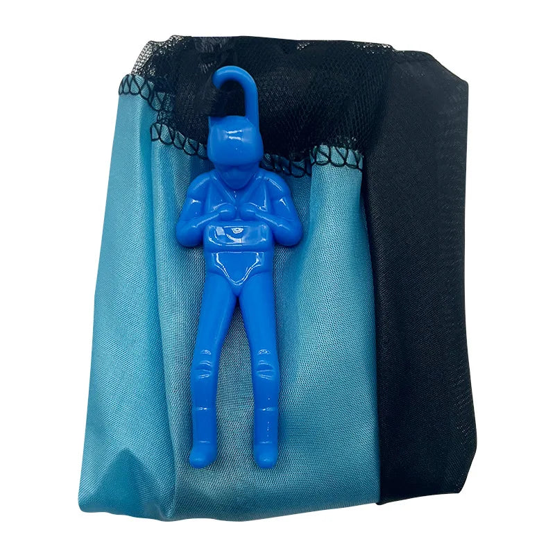 1 Stück Handwurf-Fallschirm, Lustiges Outdoor-Spielzeug, Geschenkspielzeug, Fallschirmsport mit Mini-Soldatenfiguren