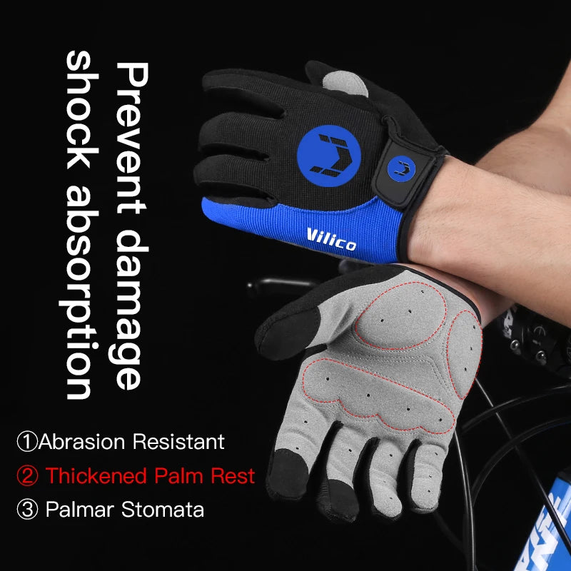 Herbst Winter MTB Radfahren Lange Finger Handschuhe Nicht-Rutsch Verschleiß Shock Proof Atmungsaktive Touchscreen Fahrrad Motorrad Handschuhe Männer