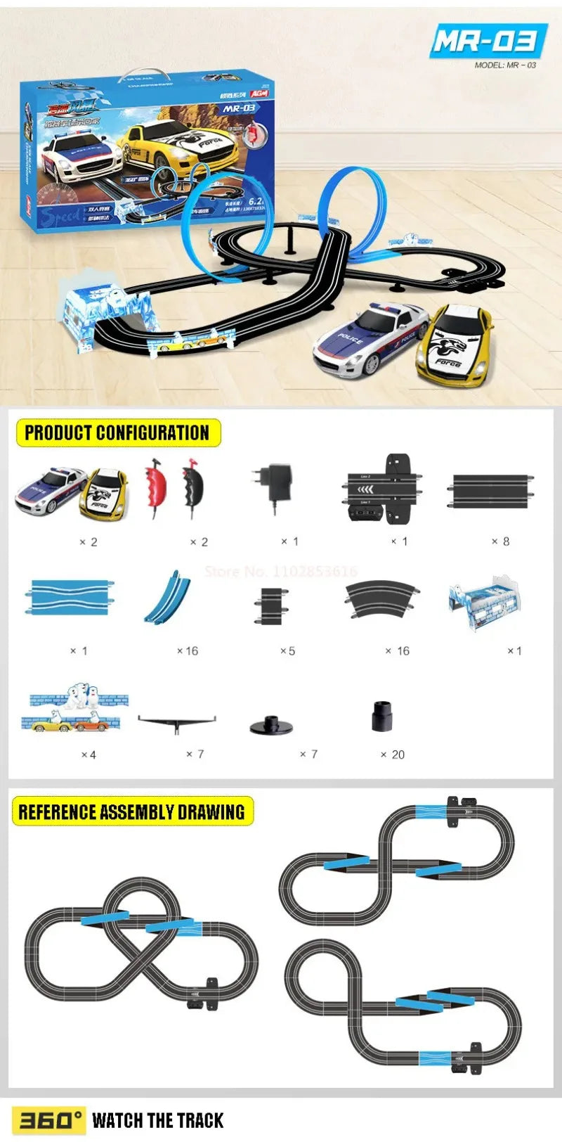 Sonic Storm Elektrische Eisenbahn Track Spielzeug Set Doppel Fernbedienung Auto Racing Track Autorama Schaltung Voiture Spielzeug Für Junge Kinder