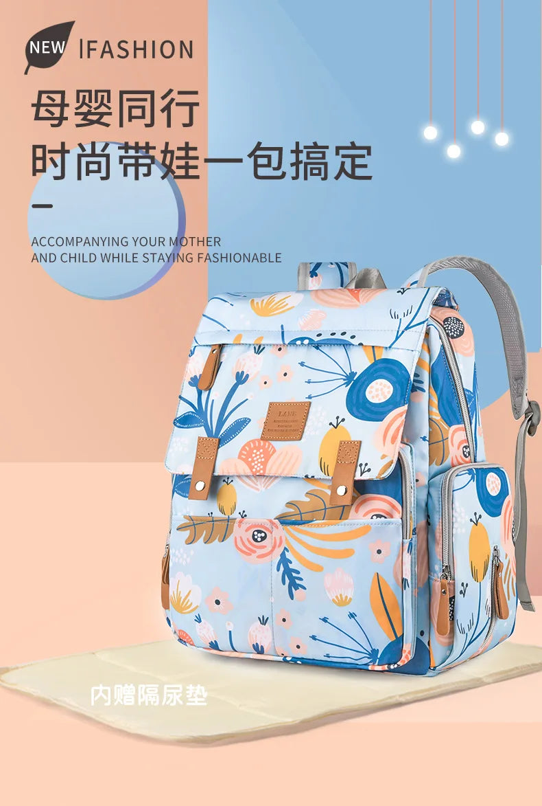 Mama Tasche Nylon gedruckt Mode multifunktion ale Mutter und Baby Taschen gehen Baby Reisen große Kapazität Mutter Tasche Wickelt aschen bebe