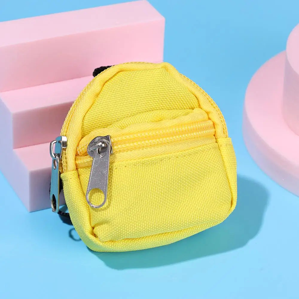 Puppen rucksäcke Puppe Minit aschen Mini Reiß verschluss Rucksack Puppen rucksack niedliche Schult aschen Puppen zubehör Spielzeug zubehör für Puppenspiel