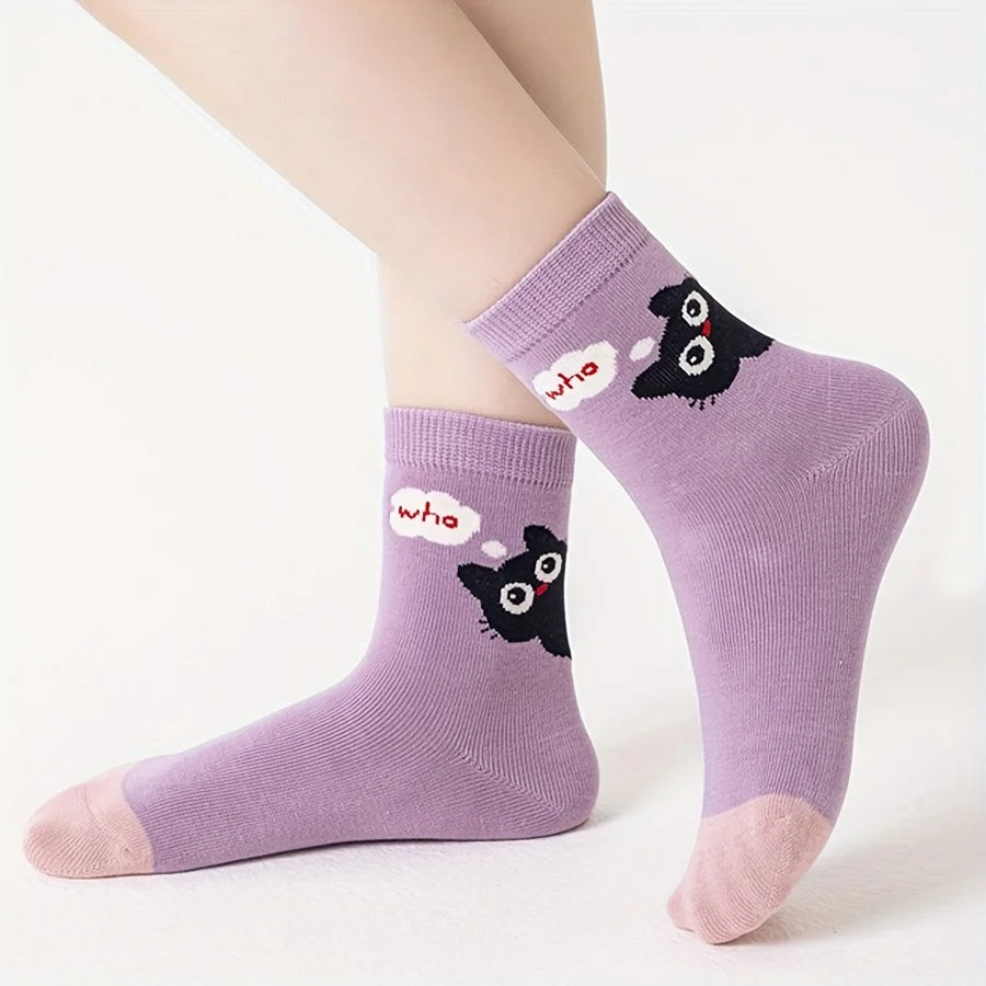Kids Cat Socks 5-Pack