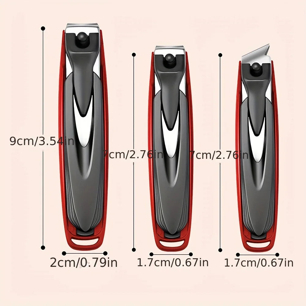 Colorful Nail Clippers, Splash-Proof, Nail Cutter, Detachable Design, Fingernail Clippers, Stainless Steel, Manicure Nail Tool
