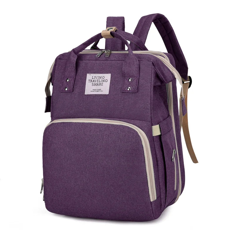 Mama Wickeltaschen Babybett Mutter Große Kapazität Windel Milchflasche Rucksäcke mit Wickelunterlage Praktische Baby-Stilltaschen Geschenk