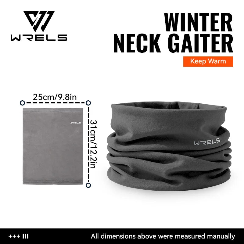 WRELS Winter-Halsmanschette, Halswärmer-Abdeckung, Ski-Gamaschen für Männer und Frauen, Fleece, dick, winddicht, Skimaske, Schal, atmungsaktive Gesichtsmaske
