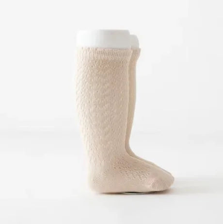 Baby Mädchen Prinzessin gestrickte Netz socken Sommer weiche Kleinkind Mädchen Knies trümpfe Baumwolle Kleinkind Neugeborene Mädchen lange Röhren strümpfe