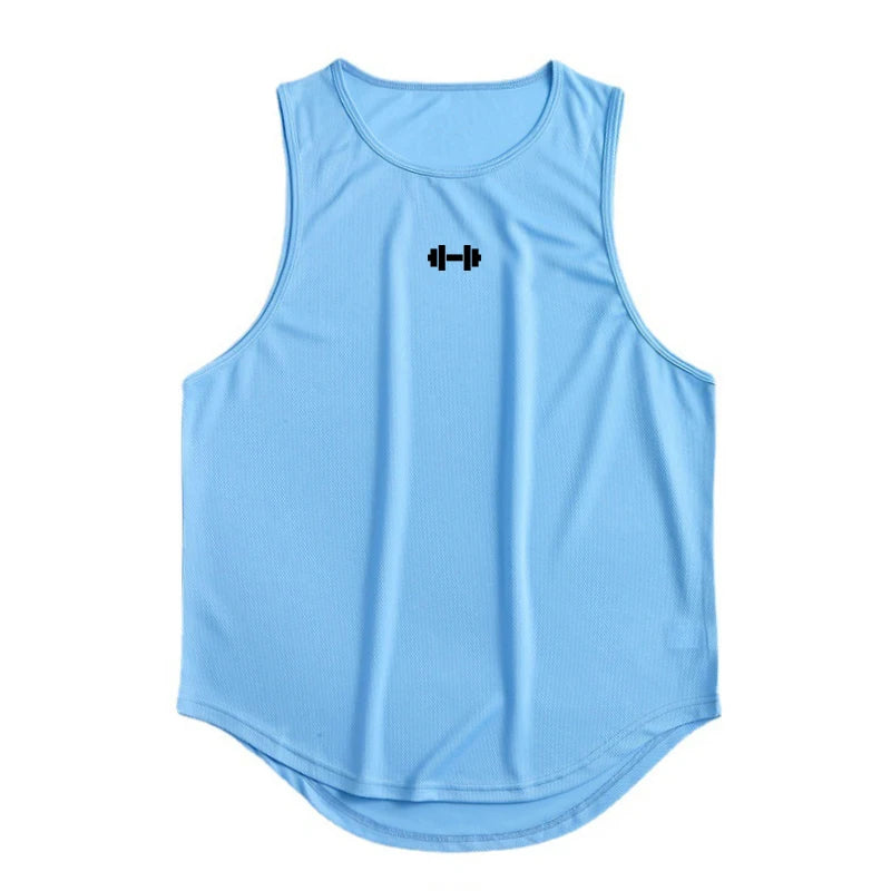 Sommer männer Gym Tank Top Fitness Training Kleidung Schnell trocknend Lose Bodybuilding Ärmelloses Shirt Männer Mode Basketball Weste