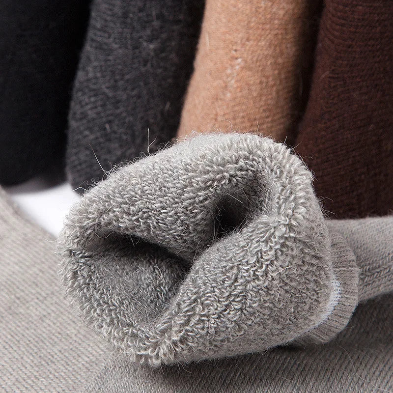 2026 Neue Winter-Supersocken, extra dick und warm, Wollsocken für Männer und Frauen, einfarbige Socken, Merinowollsocken gegen Kälte und Schnee, Frottee-Socken