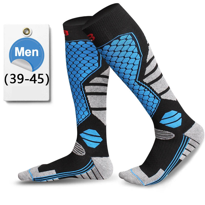 GTUBIKE 1 Paar warme Winter-Skistrümpfe, verdickende Wandersocken für Damen und Herren, Anti-Kälte-Skifahren, Outdoor-Sportstrümpfe, Schnee
