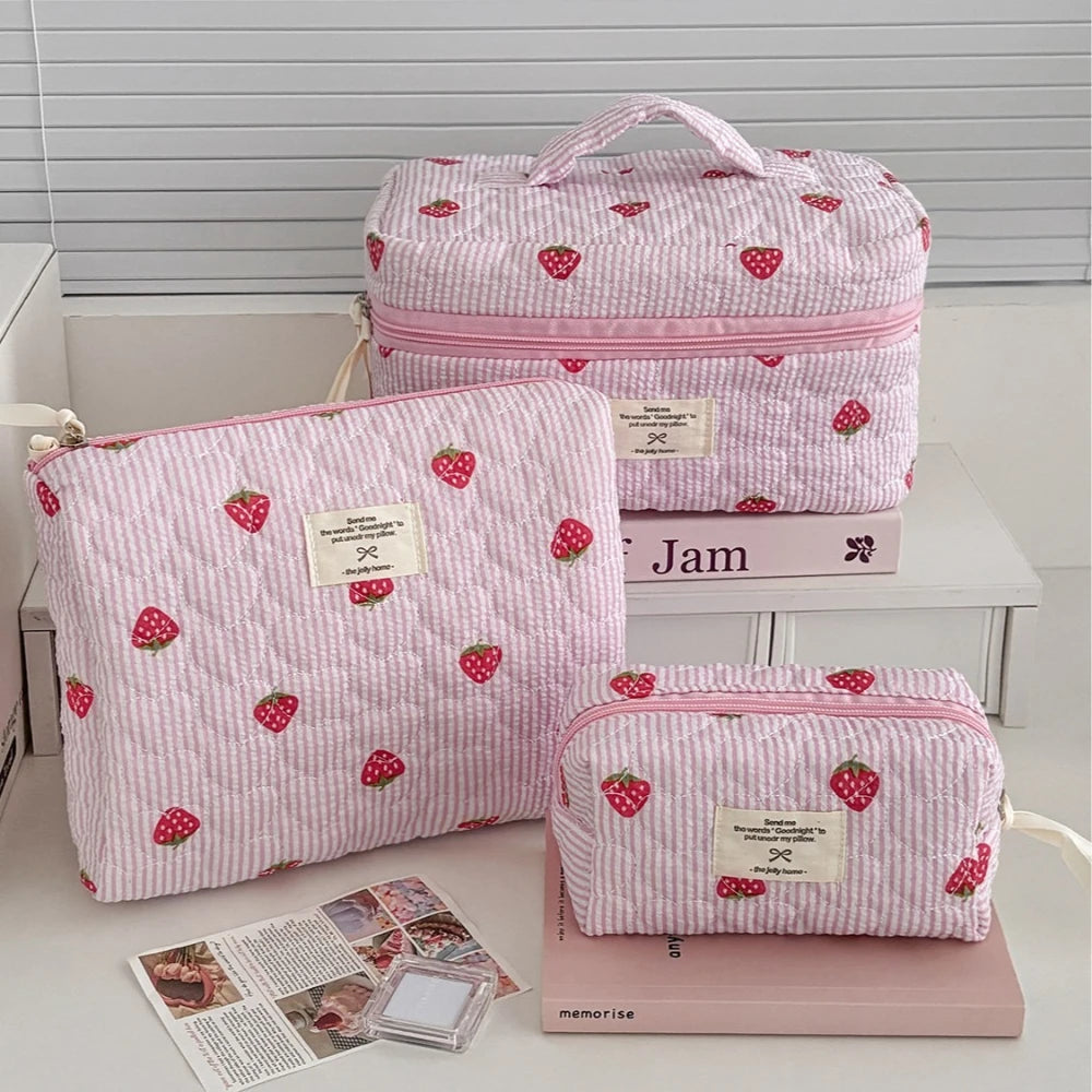 Strawberry Embroidered Backpack