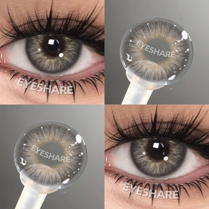 EYESHARE Beliebte farbige Kontaktlinse für Augen, schwarze Linse, Augenmode, braune Schönheit, farbige Schüler, graues Kontakt-blaues Augen-Make-up