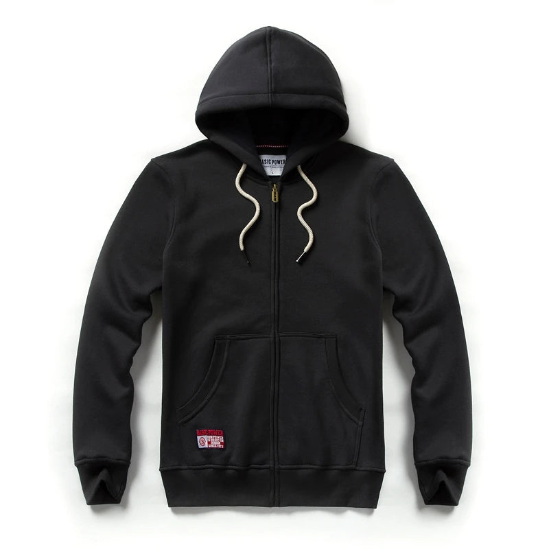 Einfarbige Hoodie Männer Mode Reiß verschluss Langarm übergroße Jacke Mantel Harajuku Gothic Kapuze Sweatshirt y2k Teen bp20933