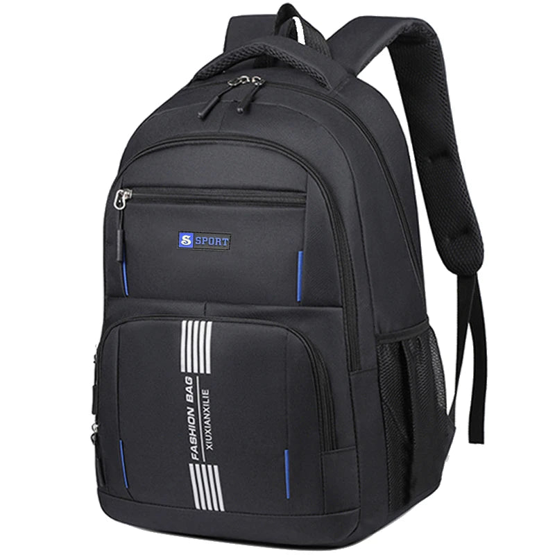 Modischer minimalistischer Herrenrucksack, leichter Nylon-Rucksack mit mehreren Aufbewahrungsfächern für Schule und Wochenendausflüge