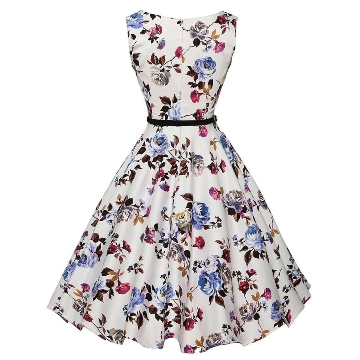 Sommer Vestidos Kleid Kleidung Floral Robe Retro Swing Casual Vintage Rockabilly Kleider