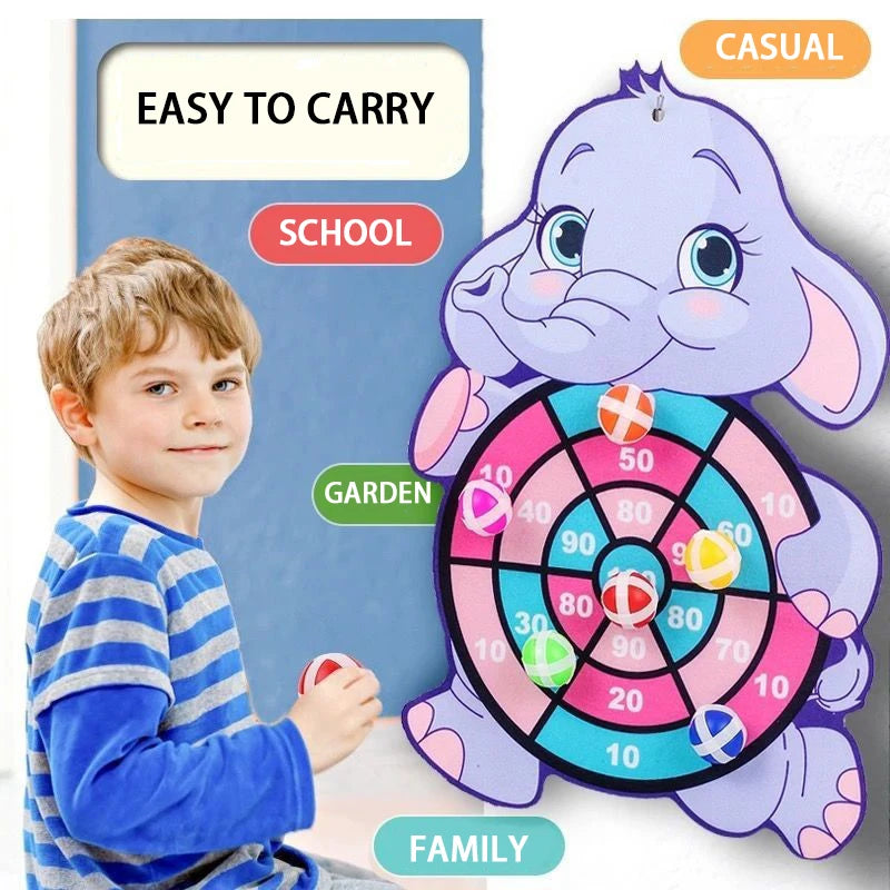 Montessori Dartscheibe Ziel Sportspiel Spielzeug für Kinder 4 bis 6 Jahre alt Outdoor-Spielzeug Kind Indoor Mädchen Klebriger Ball Jungen Geschenk