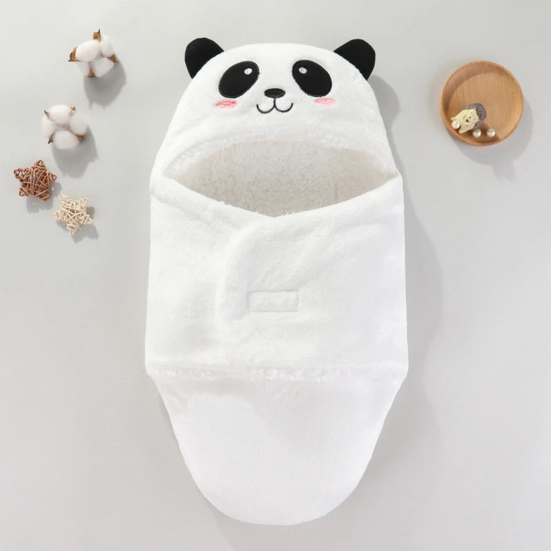 Weiche Baby-Schlafsäcke, warm, für Herbst und Winter, Wickeldecken für Neugeborene, CartoonCocoon für Babys, Flanell-Baby-Schlafsack, 0–9 Monate