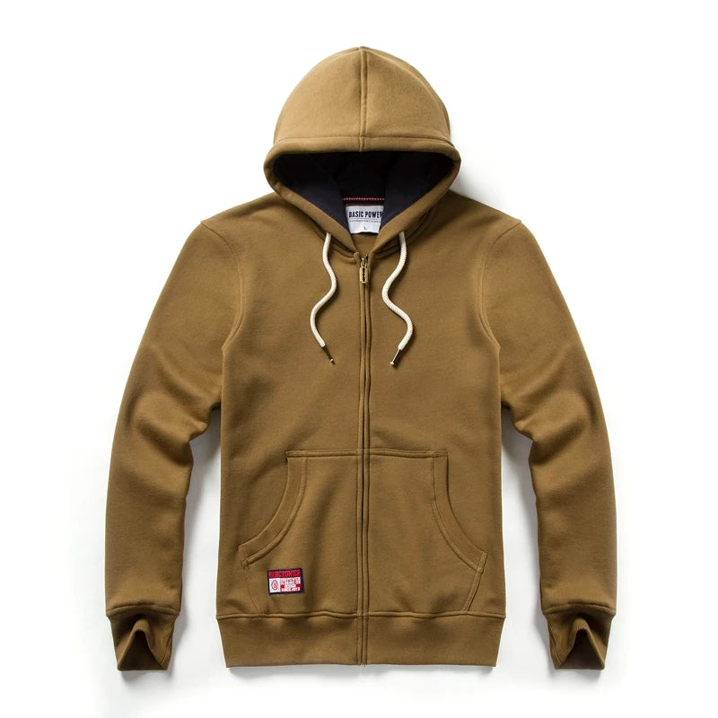 Einfarbige Hoodie Männer Mode Reiß verschluss Langarm übergroße Jacke Mantel Harajuku Gothic Kapuze Sweatshirt y2k Teen bp20933