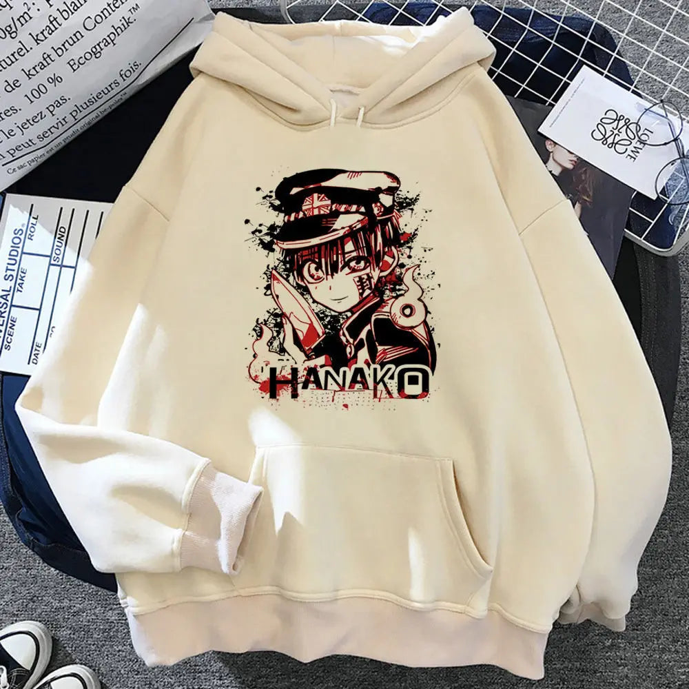 Toilettengebundener Hanako-Kun-Hoodie im modernen Stil, jugendliche Kleidung für Teenager, Athleisure-Manga-Hoodie, trendige Winter-Freizeitkleidung