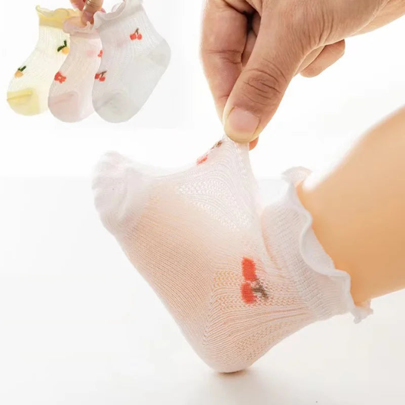 3 Paare/los Neue Neugeborenen Baby Socken Sommer Dünne Beiläufige Kinder Baby
