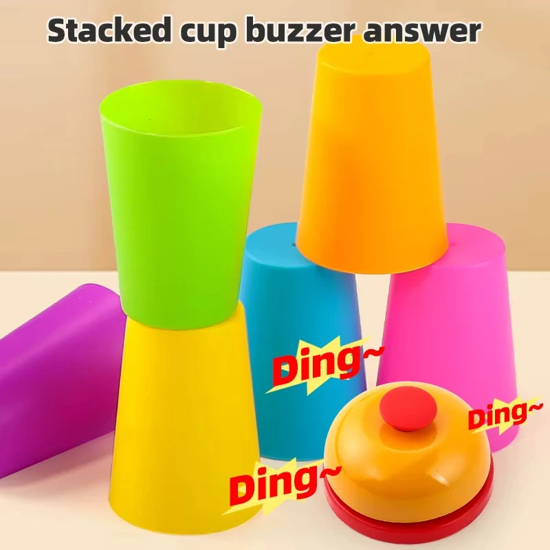 Montessori Spielzeug Mini Stapel Tasse Spiel Mit Karte Pädagogische Intellektuelle Aufklärung Farbe Erkenntnis Logik Training Kinder