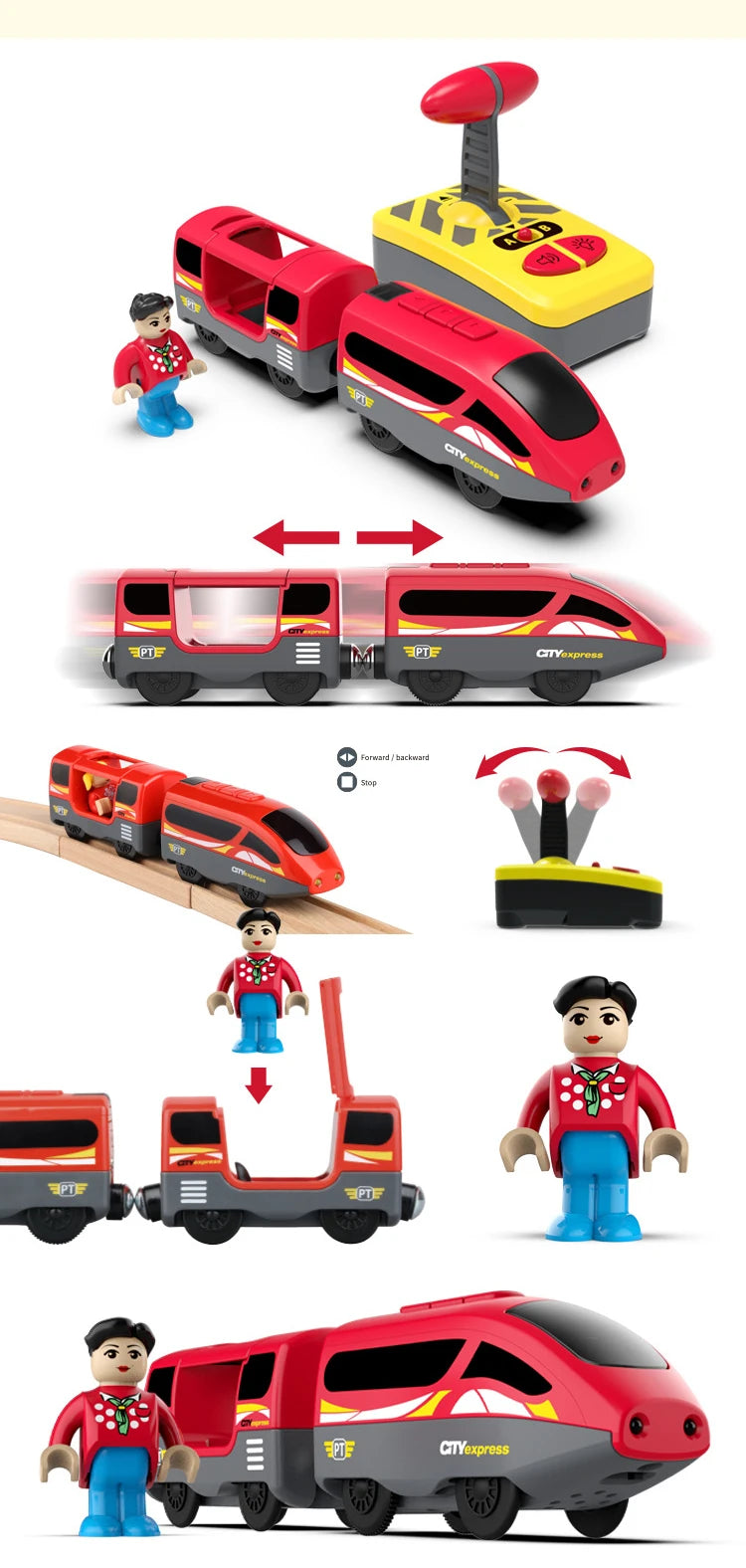 Magnetischer Schlitz, Druckgussauto, RC, elektrische Eisenbahngleis-Sets, passend für alle Holz-Eisenbahnschienen-Zubehör, Weihnachtsgeschenk für Kinder