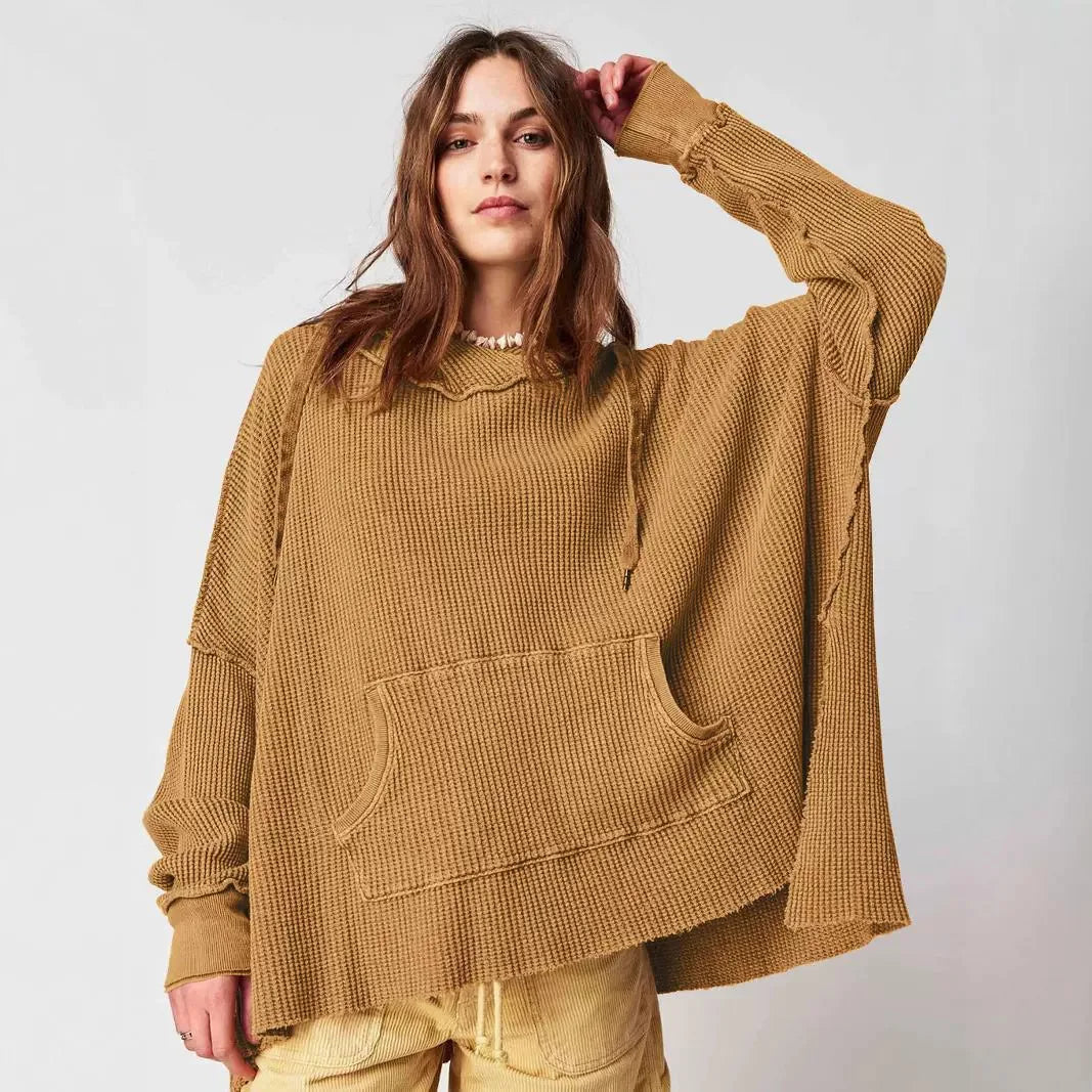 Extra große lose einfarbige Tasche modische vielseitige Pullover Pullover Herbst Mode neue Abbigliamento Donna Pull Hiver Femme