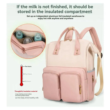 CYGJ-Rucksack Wickeltasche Reise Große Kapazität Damen Modische Mutter-und-Baby-Tasche Rucksack