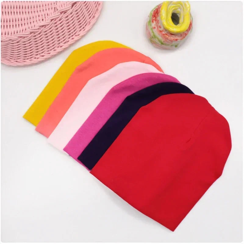 6M-3Y Baby Strickmütze und Schal Set Einfarbig Baumwolle Hip-Hop Beanie Warme Kleinkind-Mütze für Jungen Mädchen Frühling Herbst Winter
