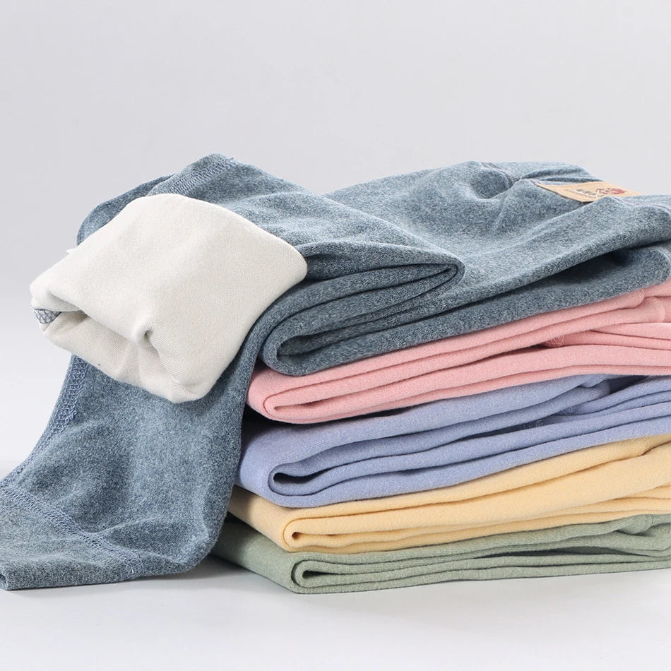 Kinder-Hosen mit Fleece-Futter für Teenager, Jungen und Mädchen, warme und gemütliche elastische Winterhosen, Kleidung, geeignet für Herbst und Winter